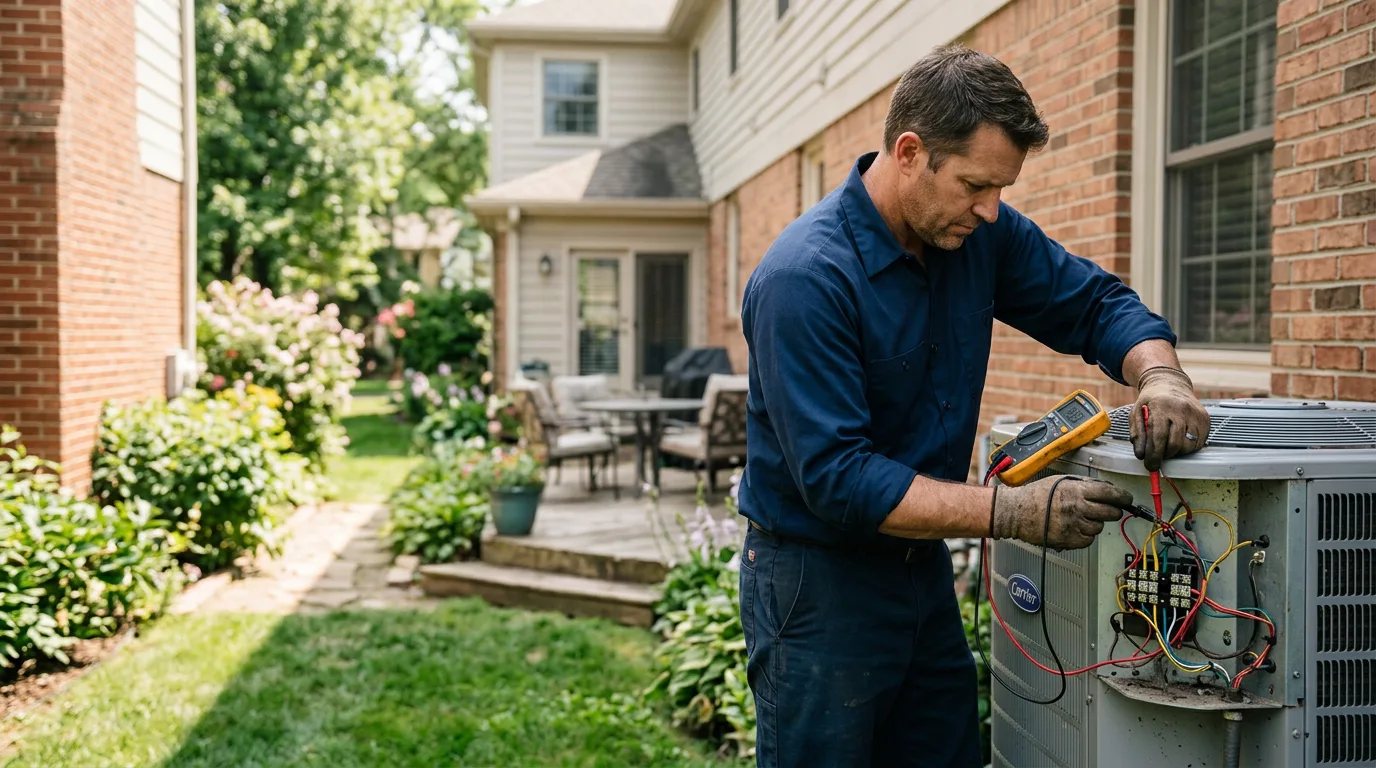 HVAC technician working near Reno, OH